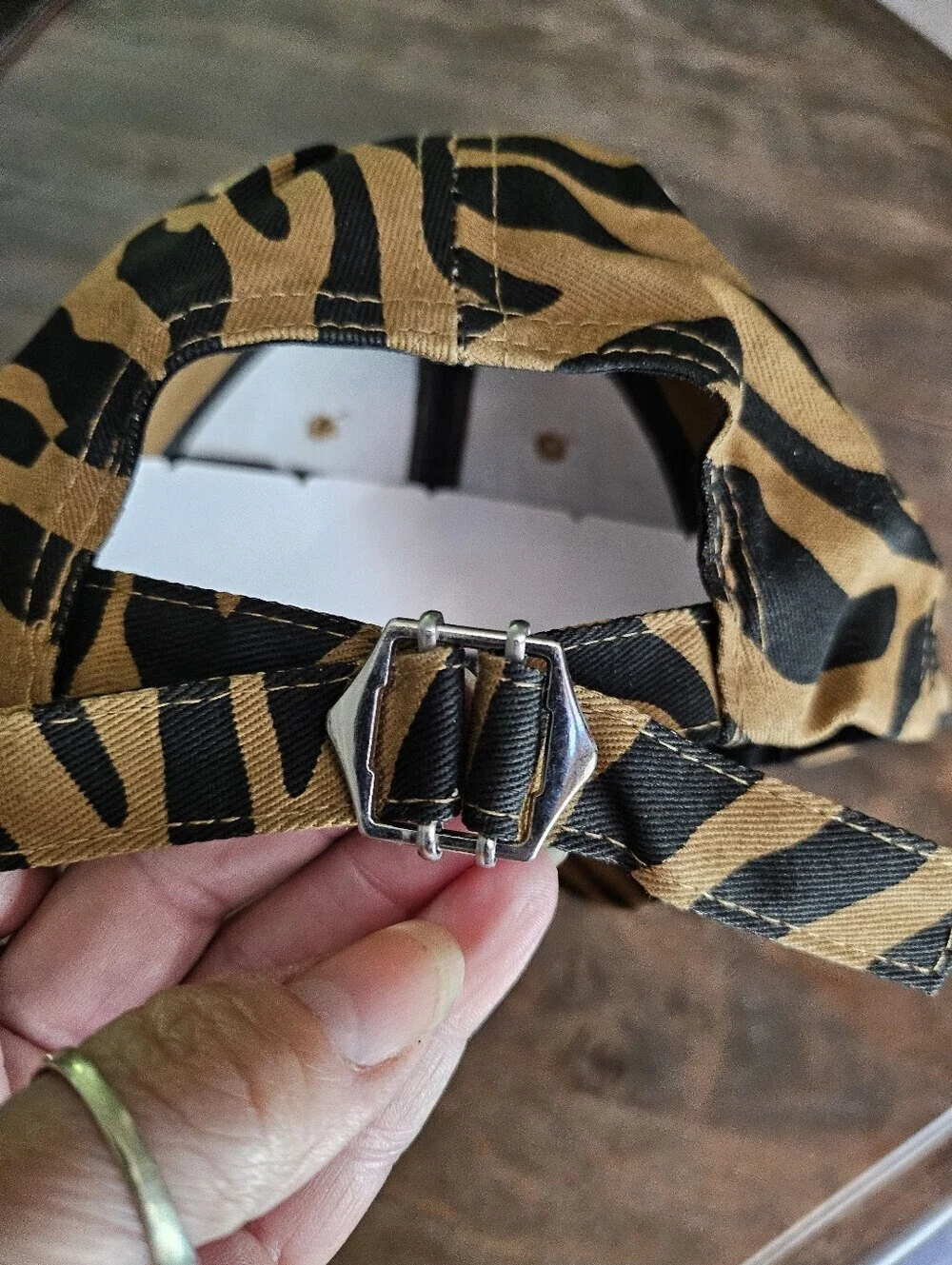 NWT Brown Zibra Print Trucker Baseball Hat